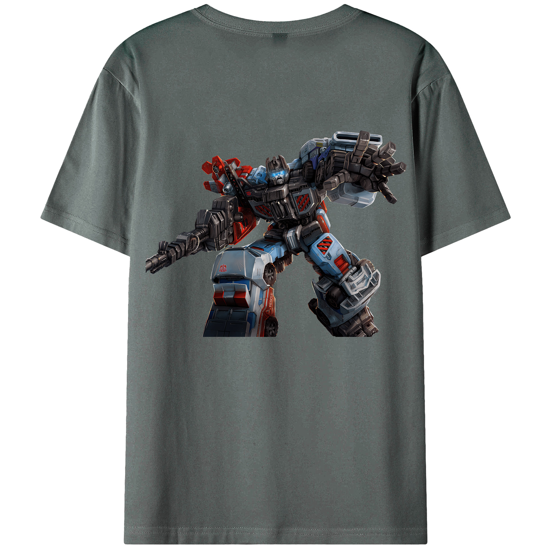 （画像用） Transformers トランスフォーマー 綿100％ メンズ半袖Tシャツ（バックプリント） 通気性